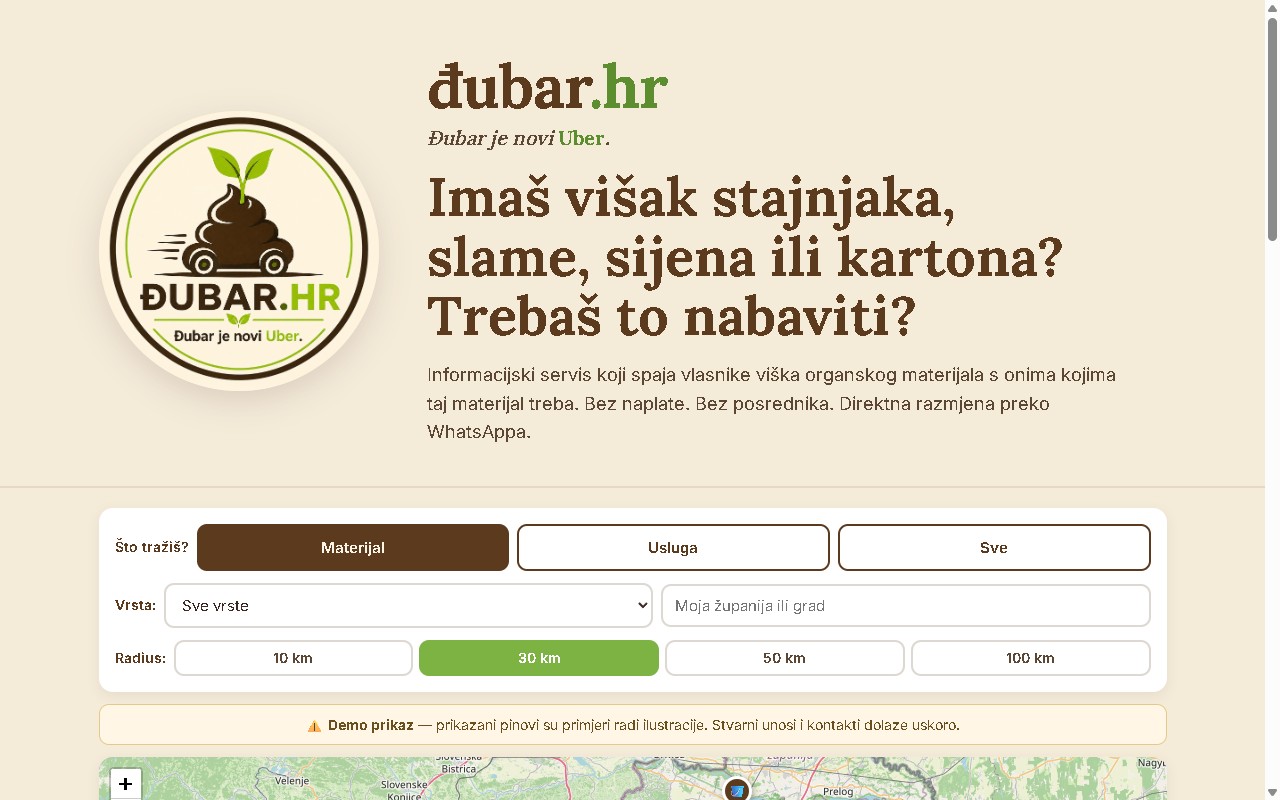 đubar.hr — marketplace za organski materijal