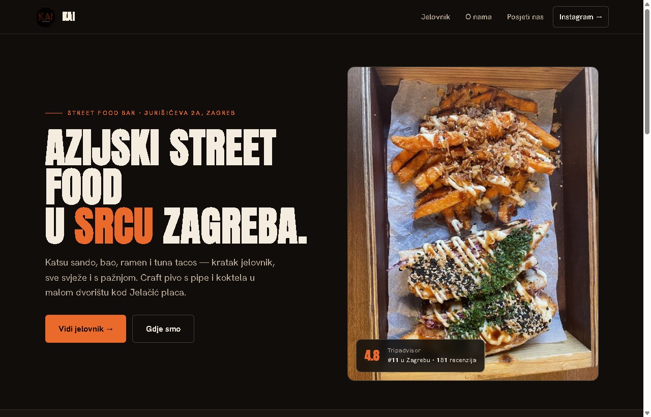 Demo stranica za KAI street food